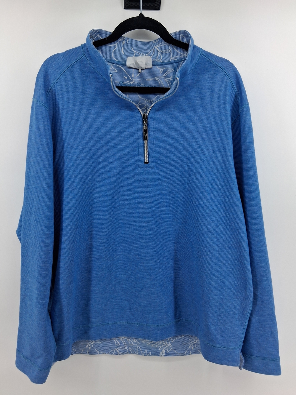 Tommy Bahama Heathered Blue Half-Zip Pullover